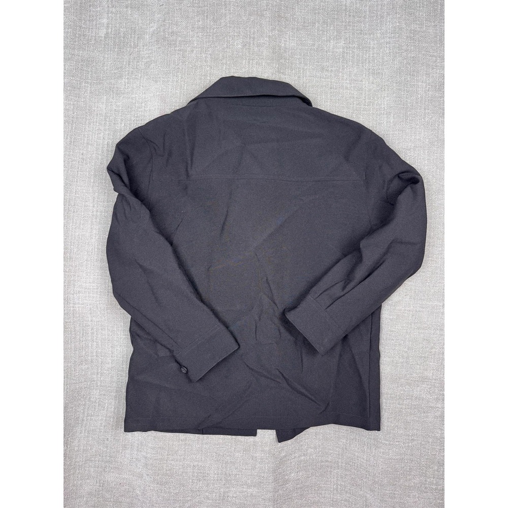 FUBU Windbreaker Jacket Mens S Black Button Front Lined Hip Hop Streetwear - Picture 4 of 4